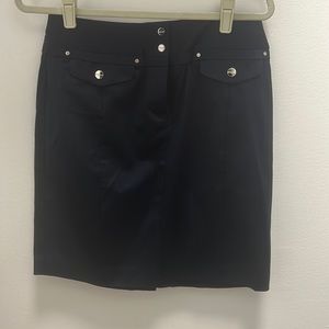 Tag on, Jones New York navy blue business casual skirt, knee-length